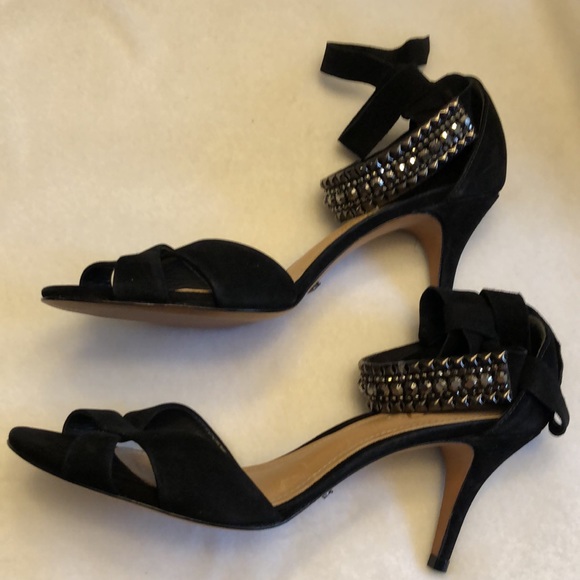 EUC SCHUTZ heels. Embroidered ankle strap. Size 8. - Picture 1 of 5